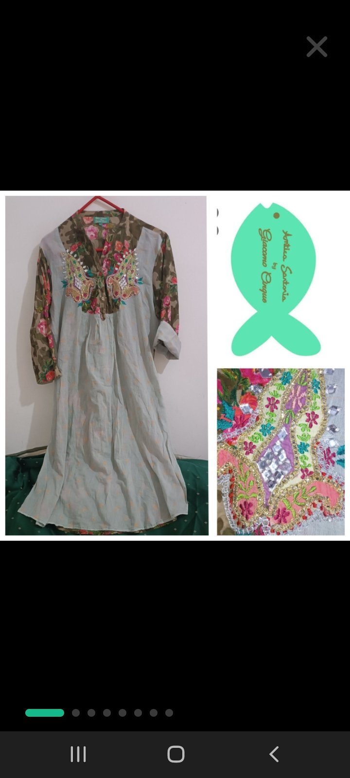 Une magnifique robe brodée AUTHENTIQUE de la marque ANTICA SARTORIA "PROMO 