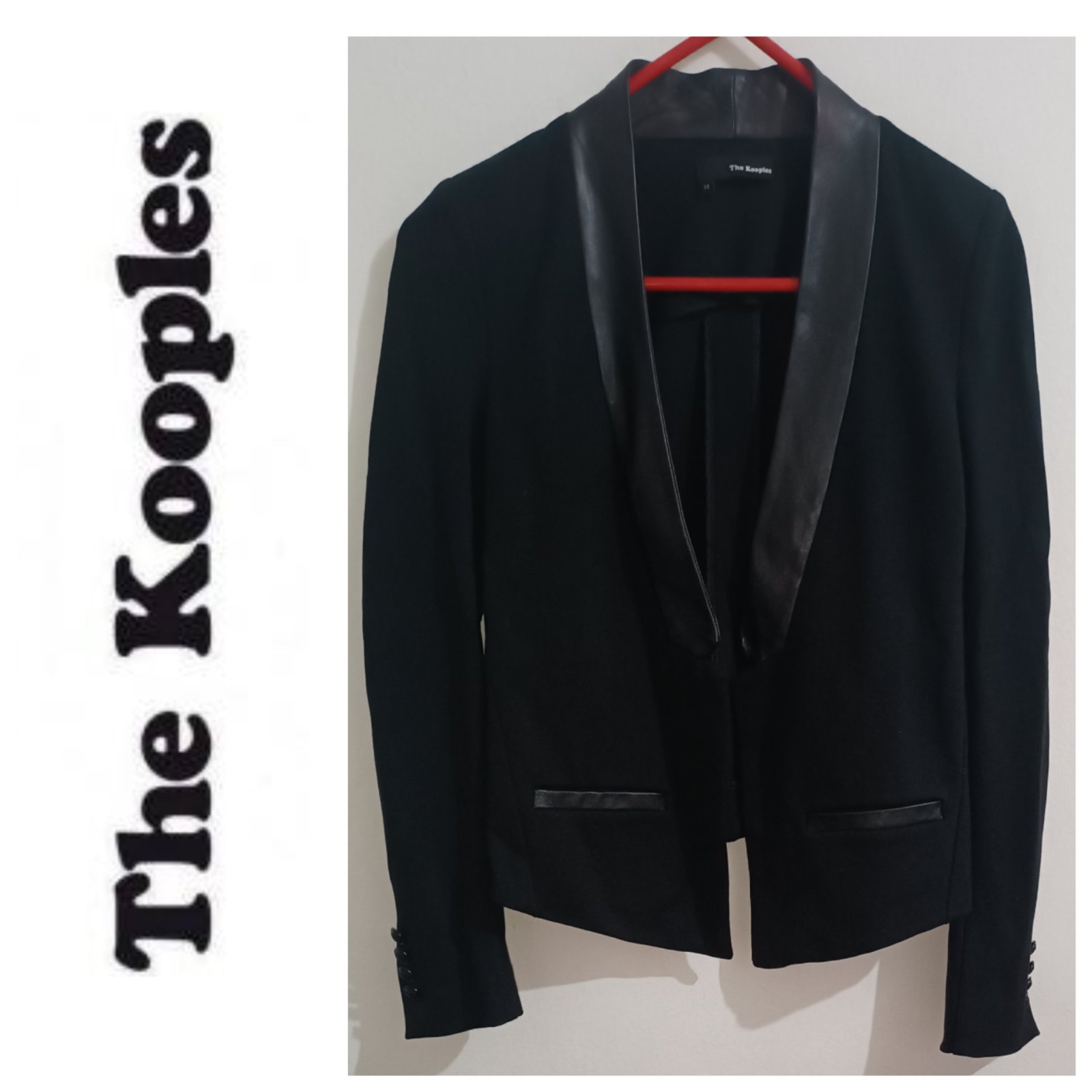 Une veste hyper classe avec des détails en véritable cuir d'agneau AUTHENTIQUE de la marque THE KOOPLES 