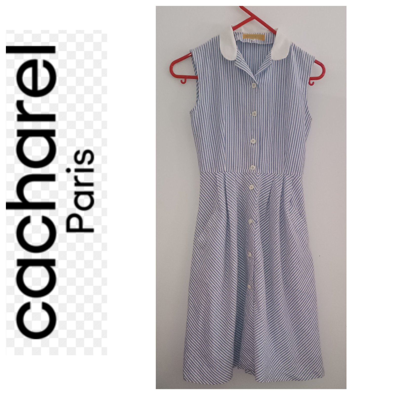 Une robe hyper classe à rayures AUTHENTIQUE d la marque CACHAREL 