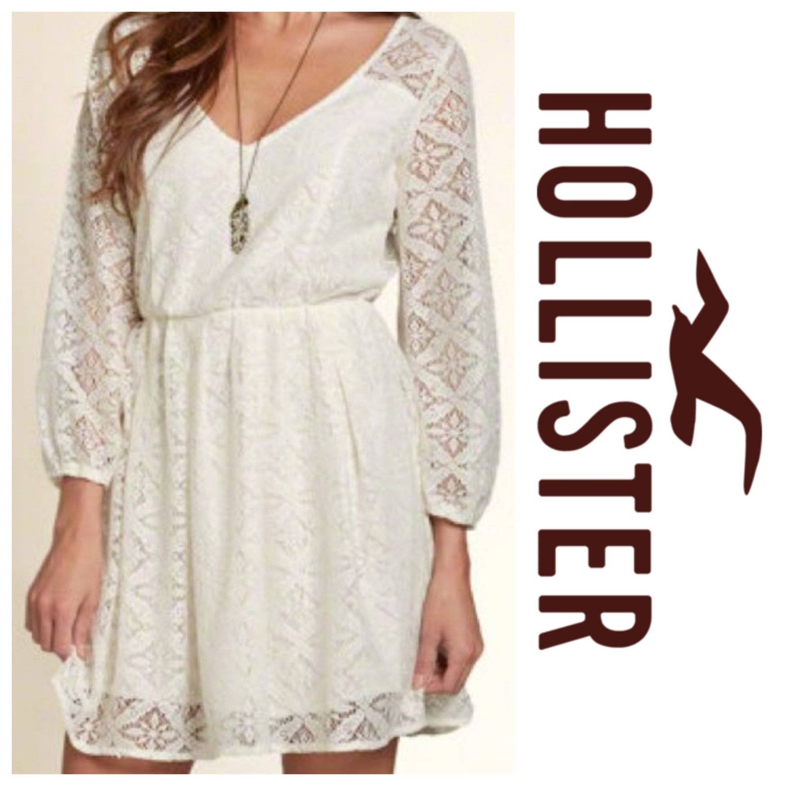 Une robe en dentelle de la marque HOLLISTER 