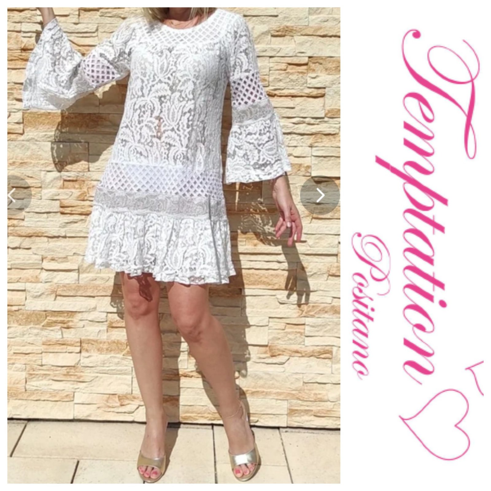 Une robe en guipure AUTHENTIQUE de la marque POSTIANO "PROMO DU JOUR 