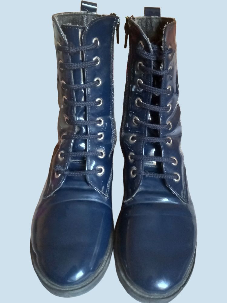 boots bleu marine porté une seule fois