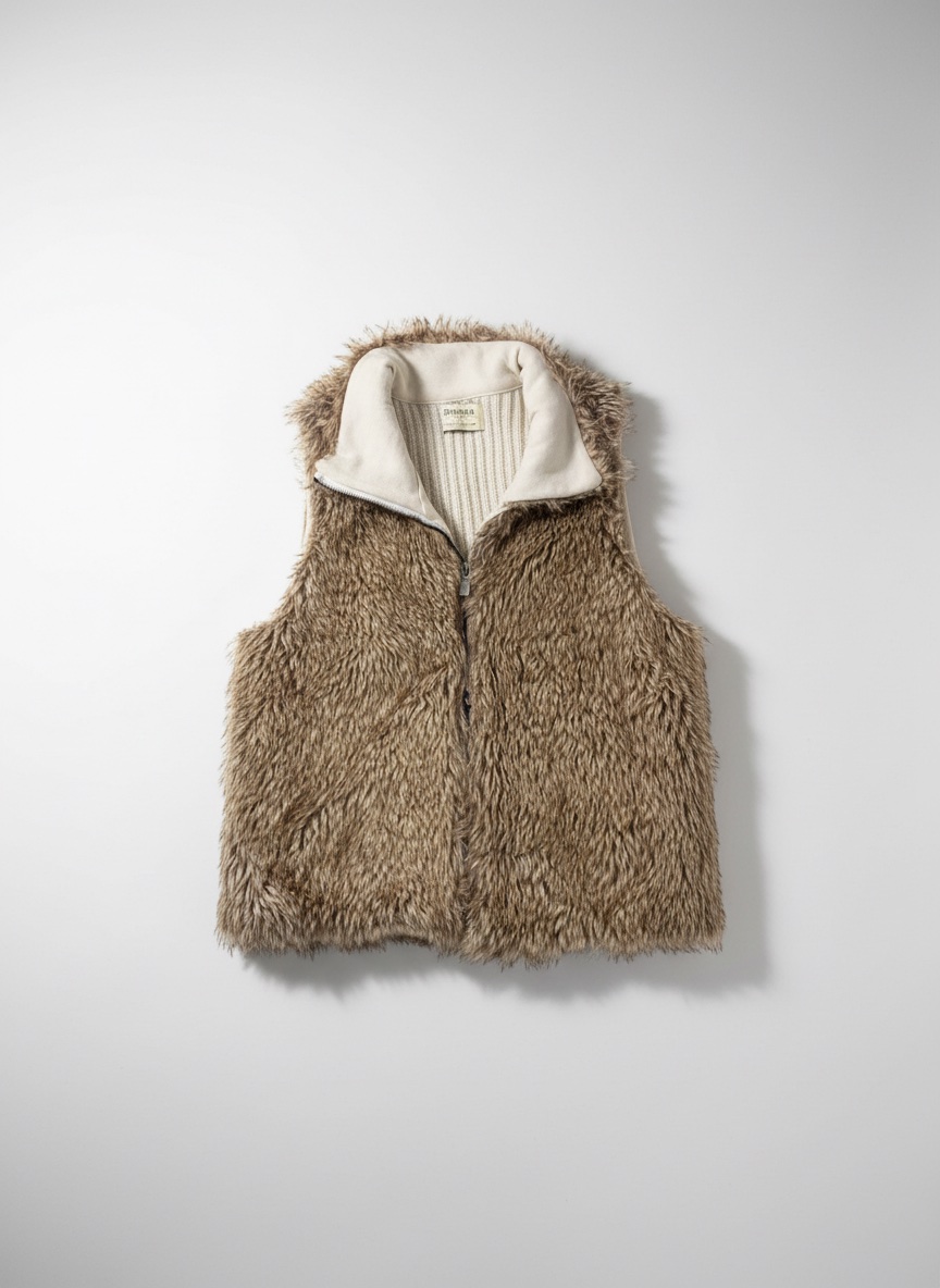 Veste sans manches fourrure 