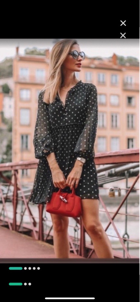 Zara Black & White Pleated Polka Dot Swing Dress & 2 ceintures offertes 