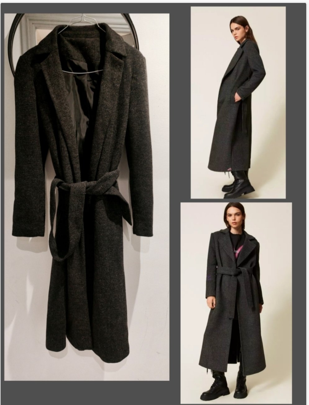 Manteau gris chiné
