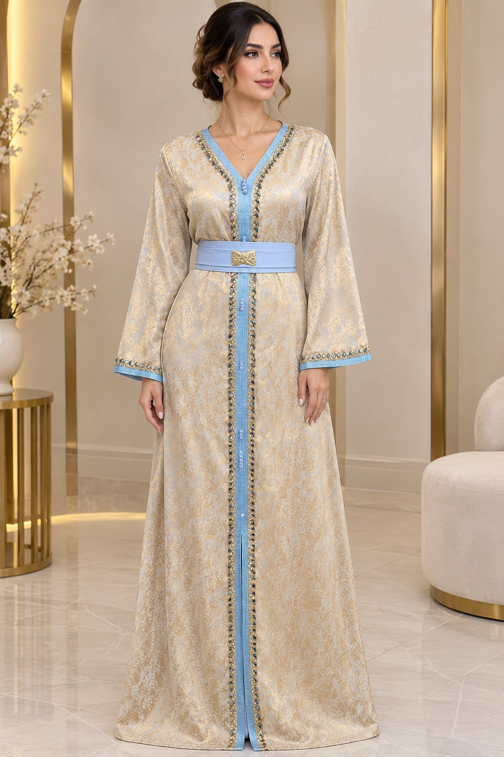 Kaftan sur soie