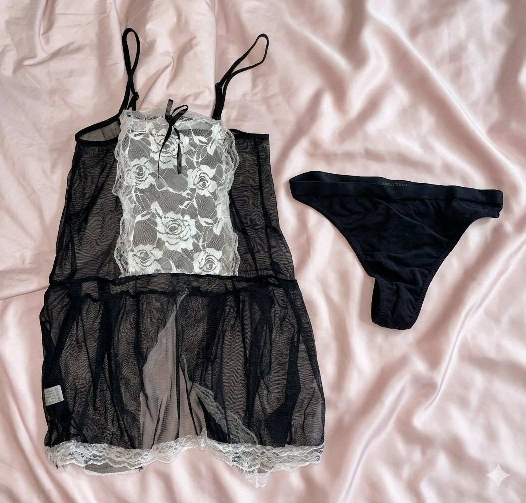 Ensemble de nuisette en dentelle+string 