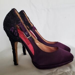 ESCARPINS VIOLET NOIR