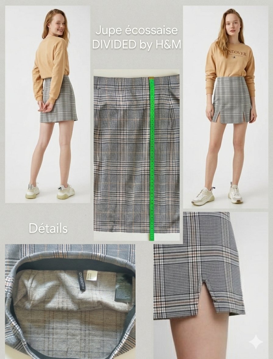 Jupe Écossaise DIVIDED by H&M