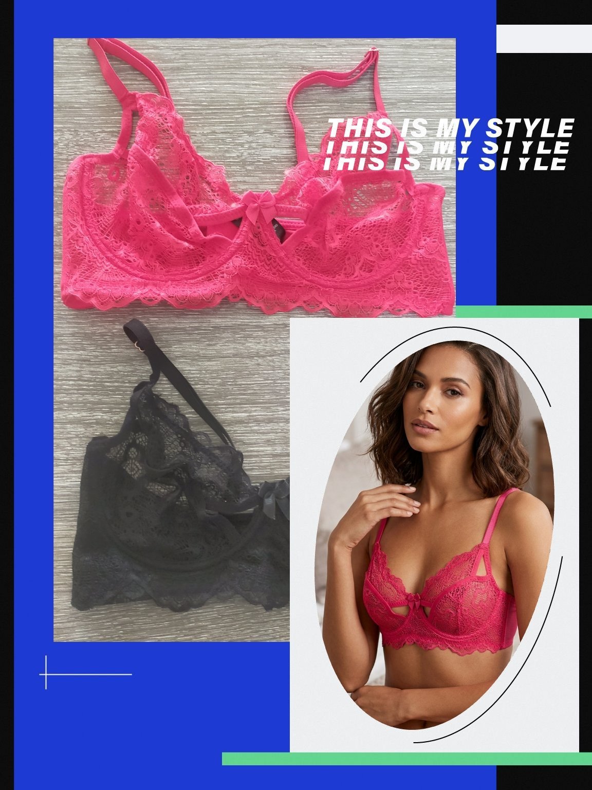2 soutiens-gorge en dentelle 