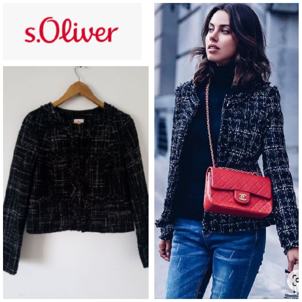 Veste en tweed à carreaux s.Oliver