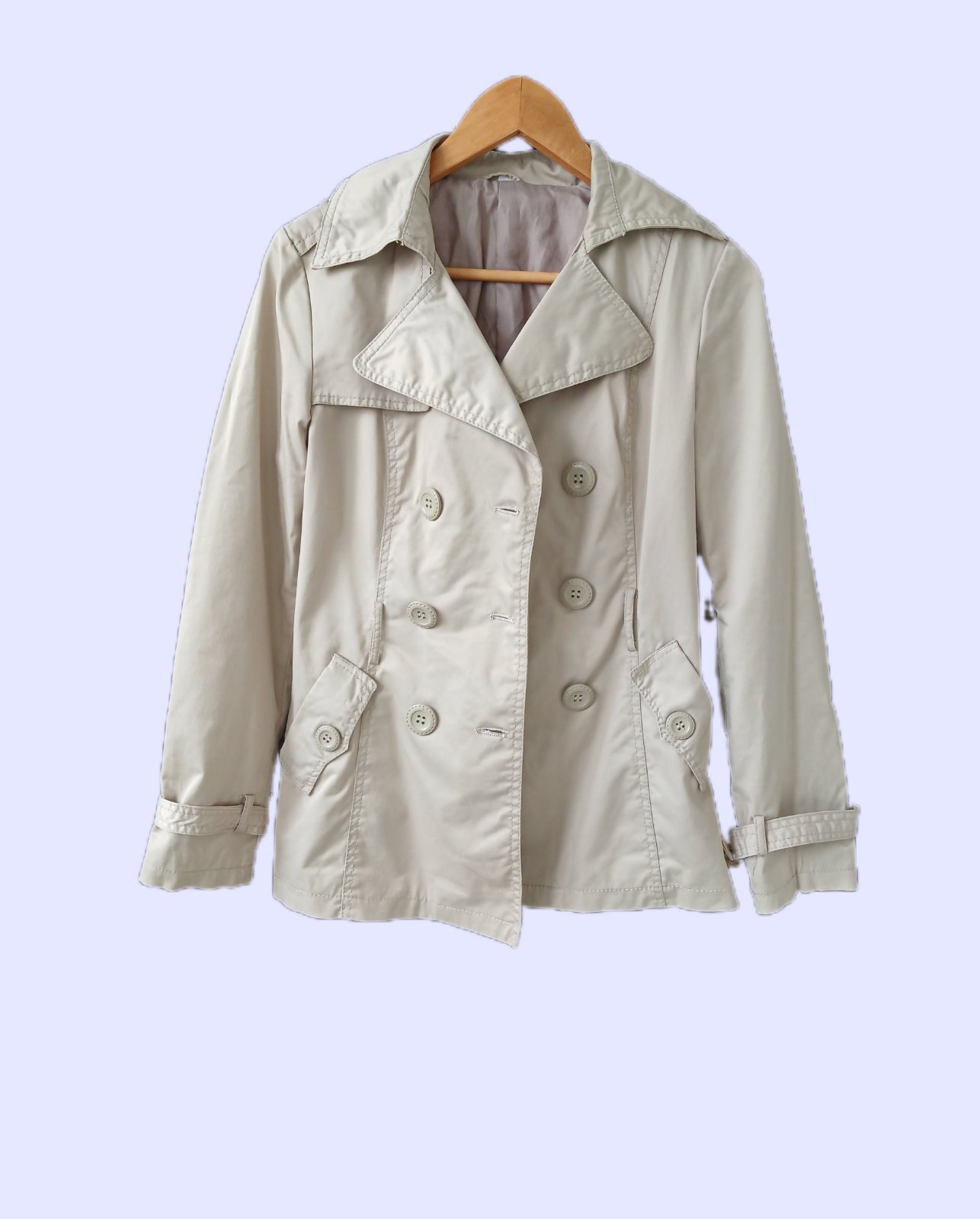 Trench court femme 