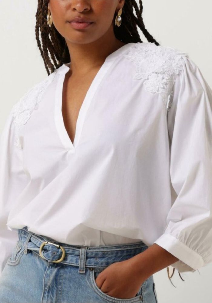 Blouse blanche en coton 