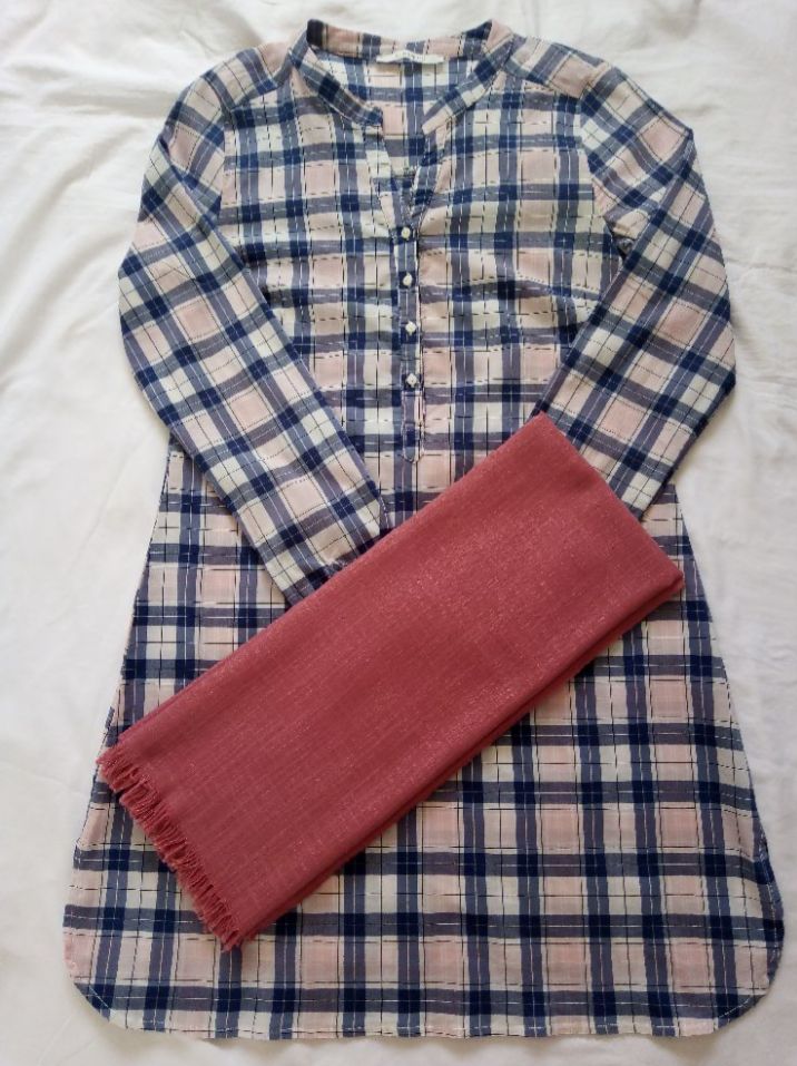 Chemise Armand Theirry+ foulard rose 