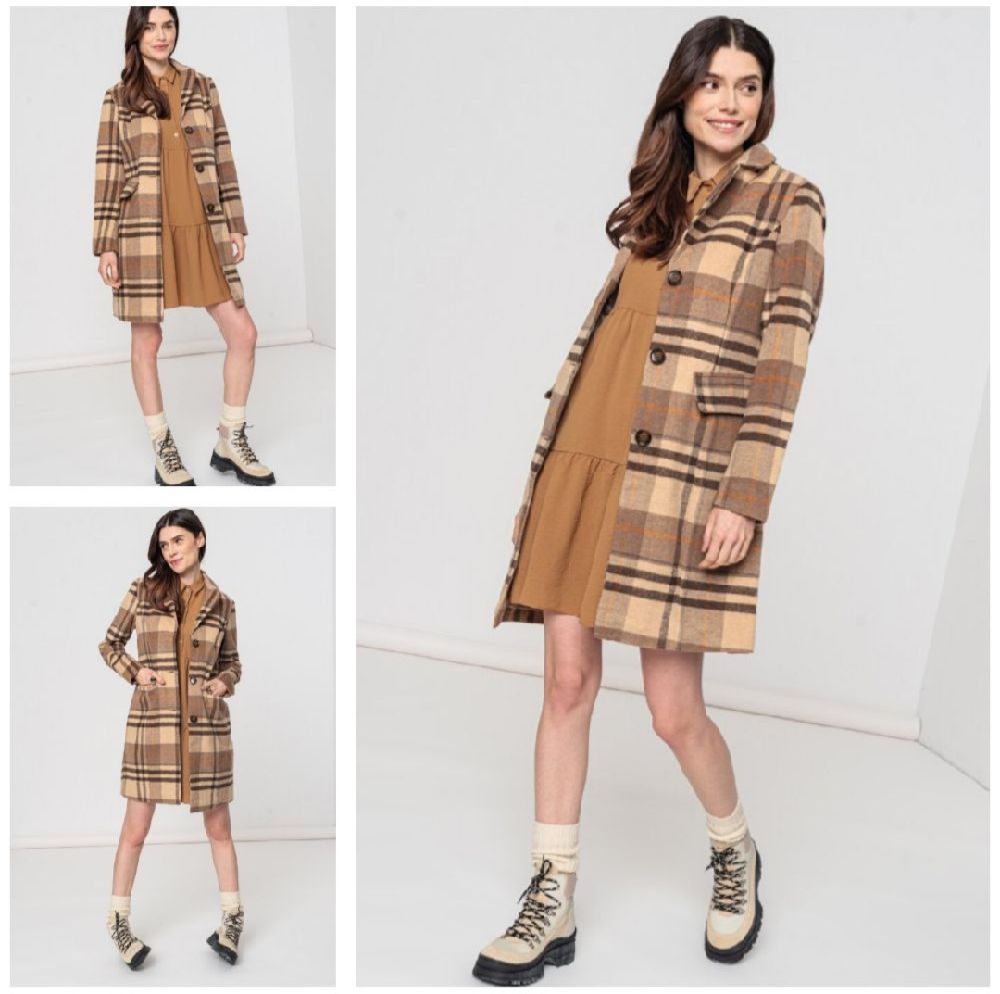 Manteau à carreaux 