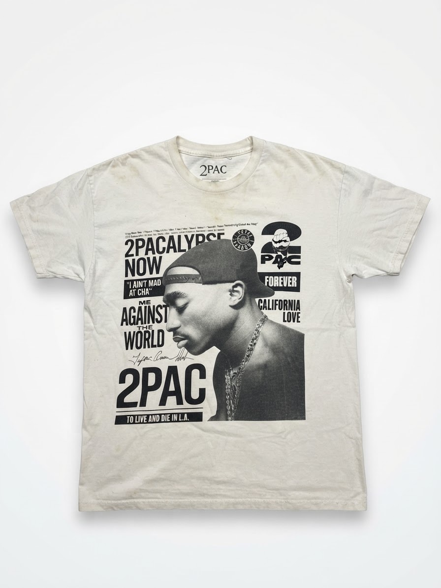 Tshirt 2pac blanc