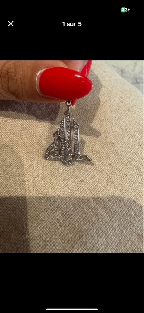 Pendentif argent matbou3 5 grammes