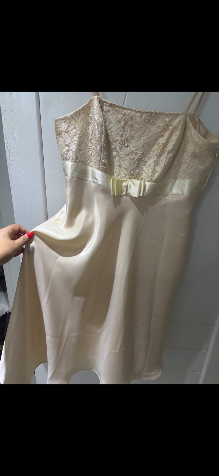 Robe soirée en satin de soie avec son bolero