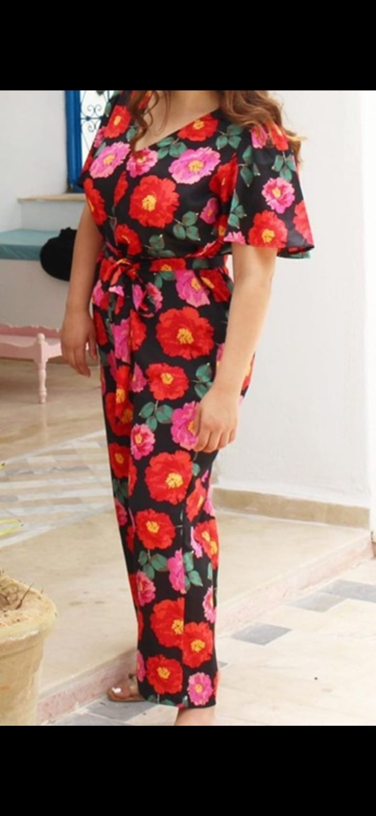 Combinaison fleurie super decontractée grande taille
