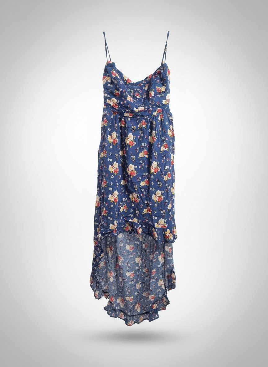 Robe bleue fleurie 
