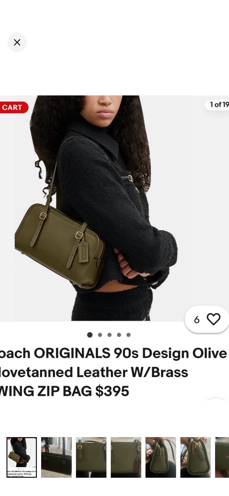 Coach the Swing zip bag Limited re-edition 1998- article sera retiré dans deux semaines