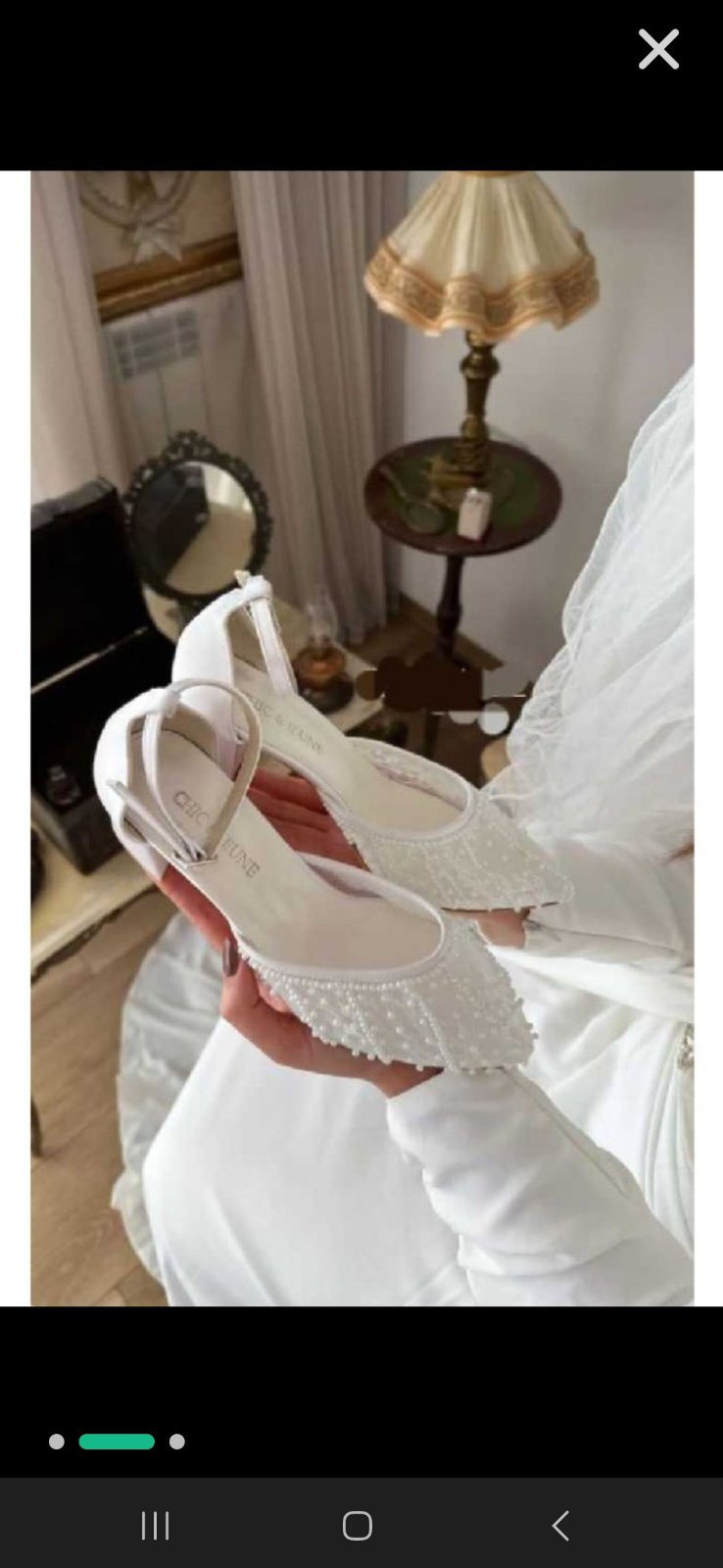 Escarpin blanc plat 