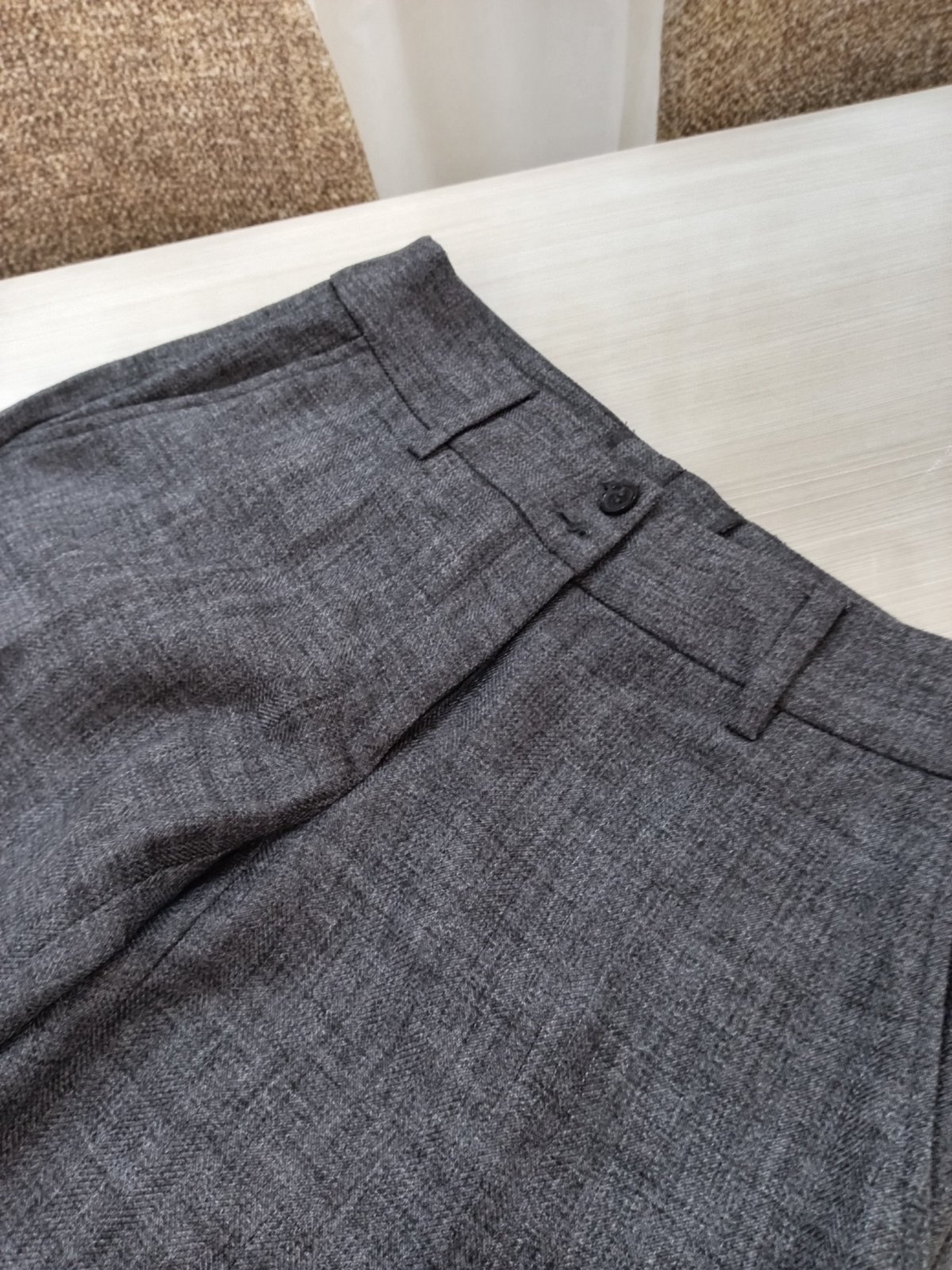 Pantalon gris large