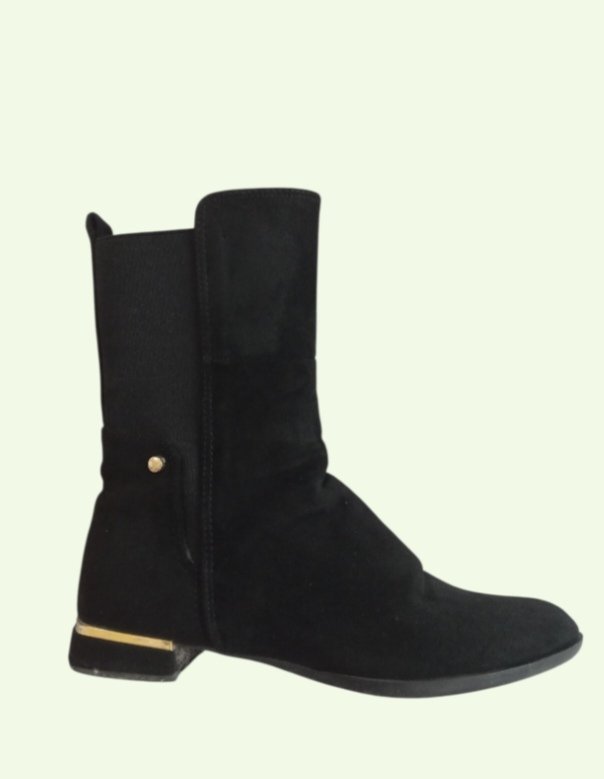 Bottines noires en velours 