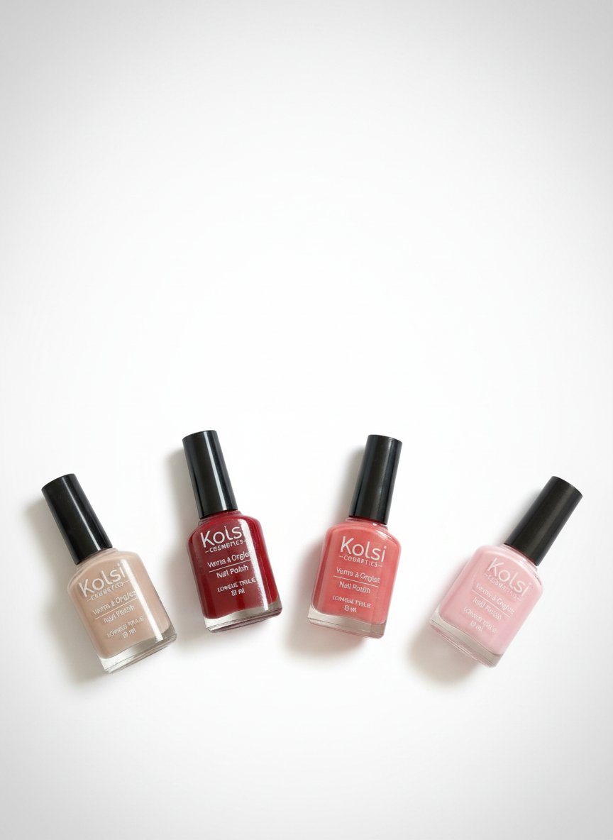 Vernis 4 couleurs : baige, bordeaux, rose foncé, rose bb