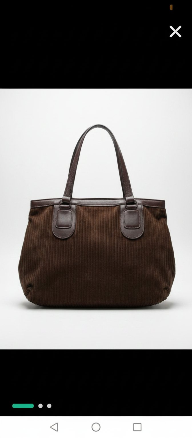 Sac marron en velours 