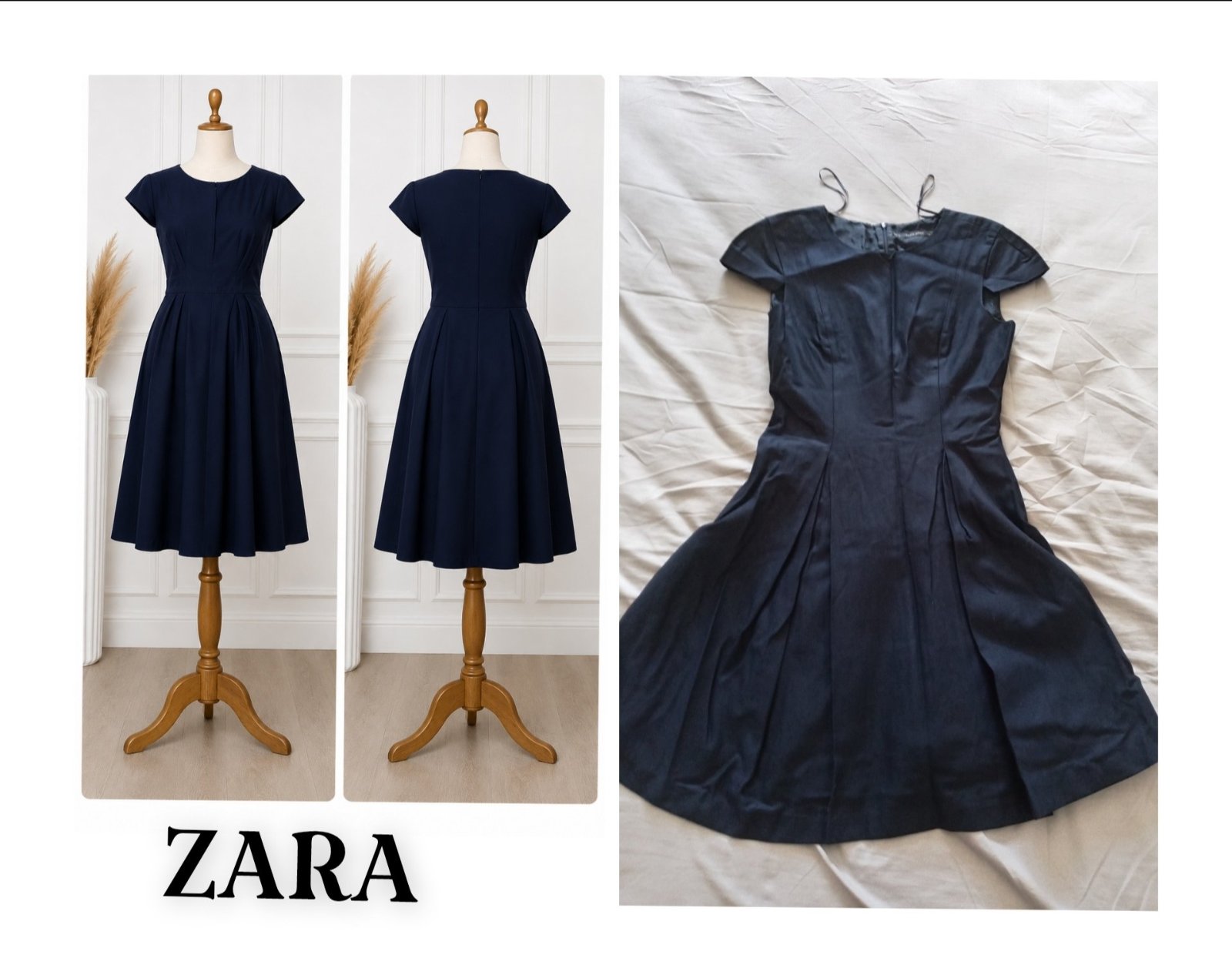 Robe zara bleu marine 