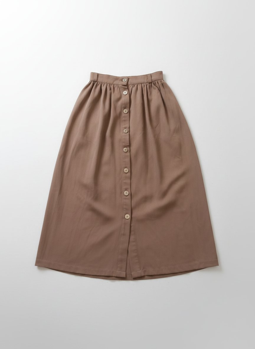 Jupe beige avec boutons 