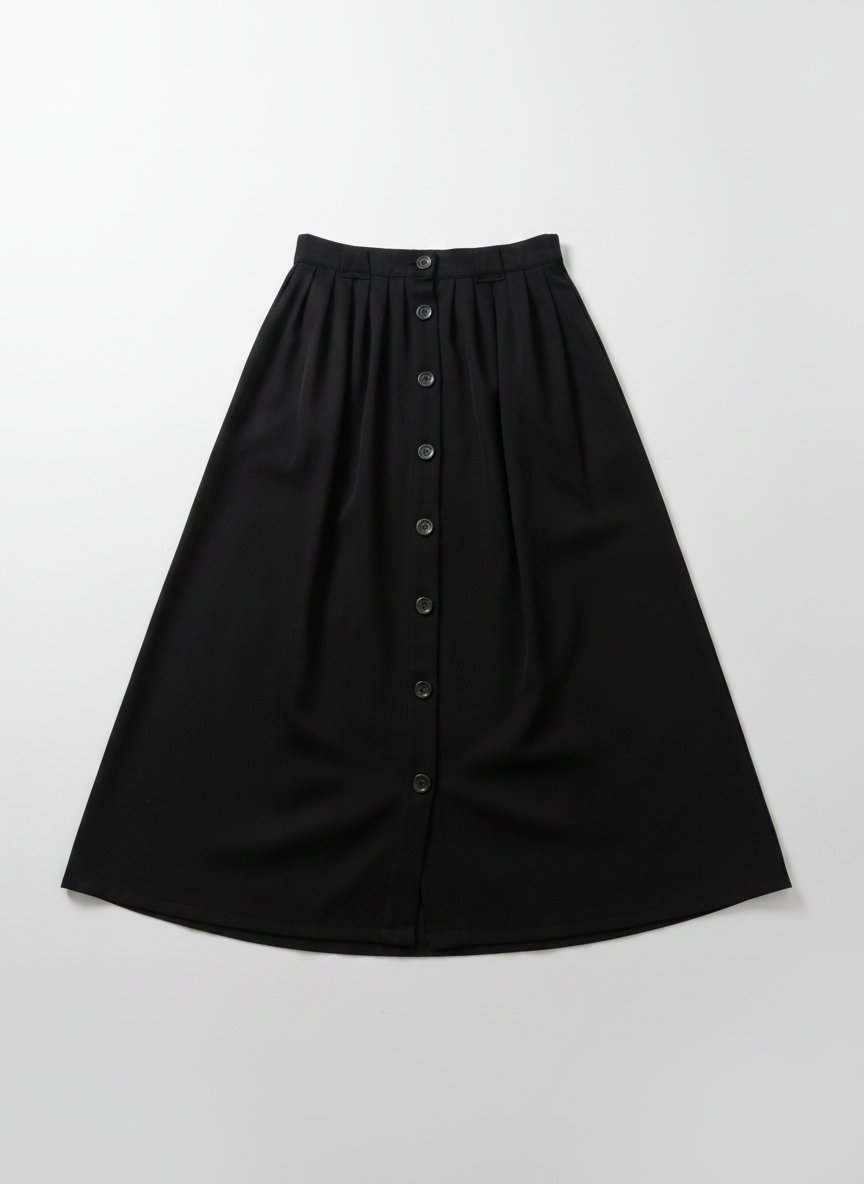 Jupe noir avec boutons 