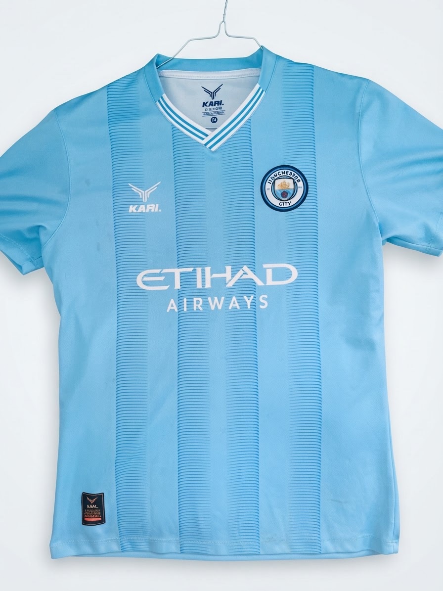Mailot de foot manchester city halland bleu