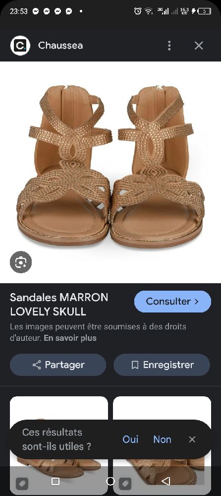 Sandel fille habel importé 