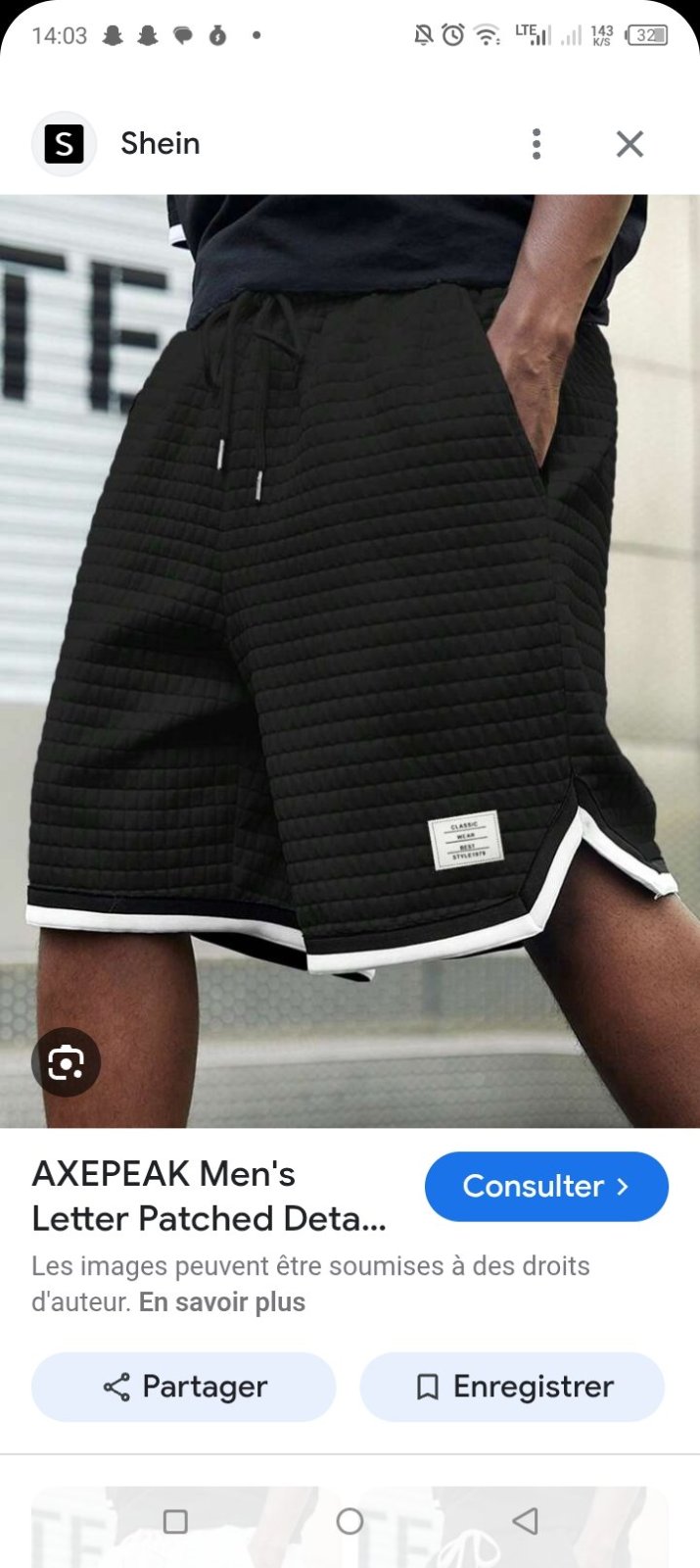 Short homme 