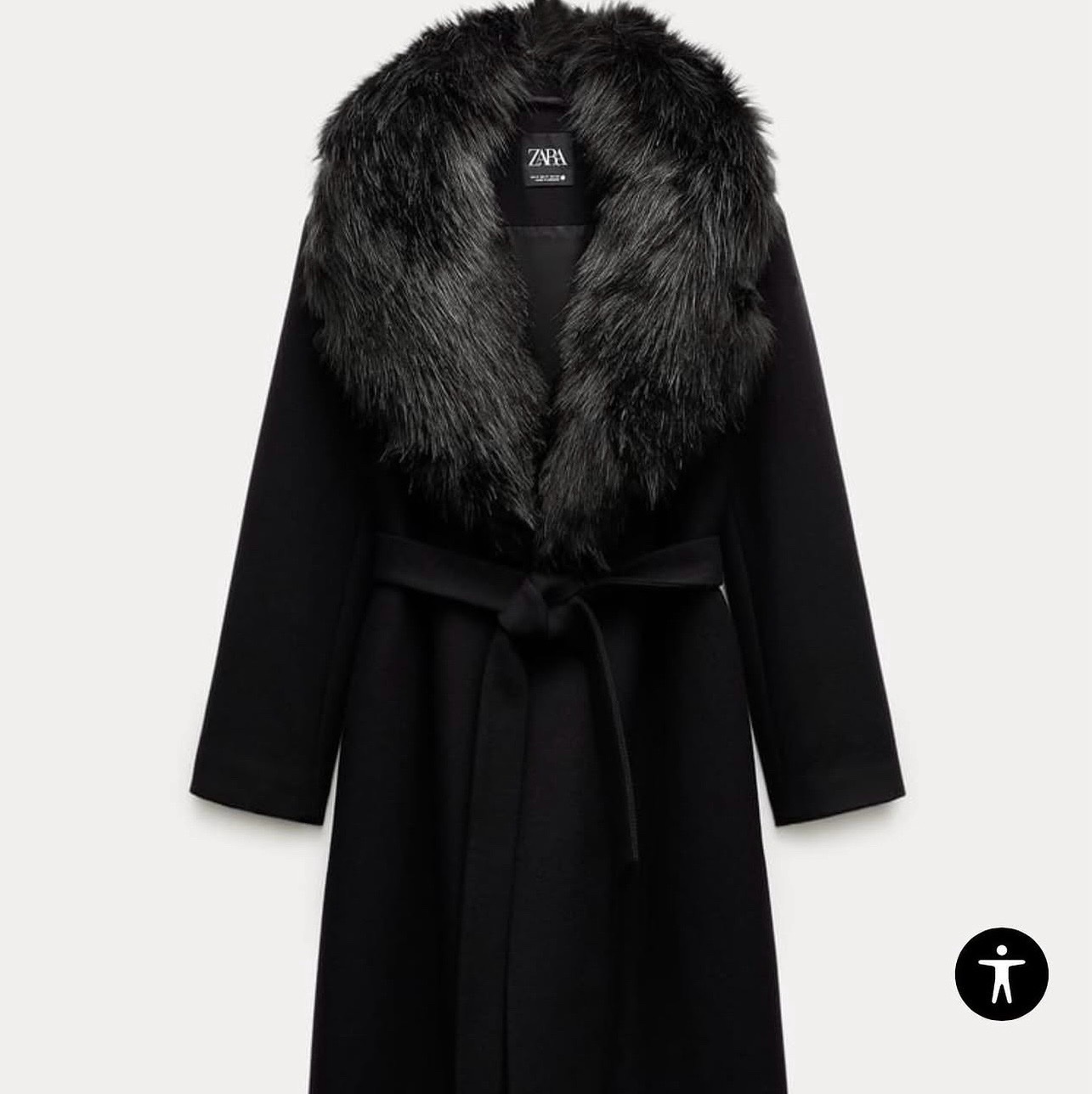 Manteau noir zara