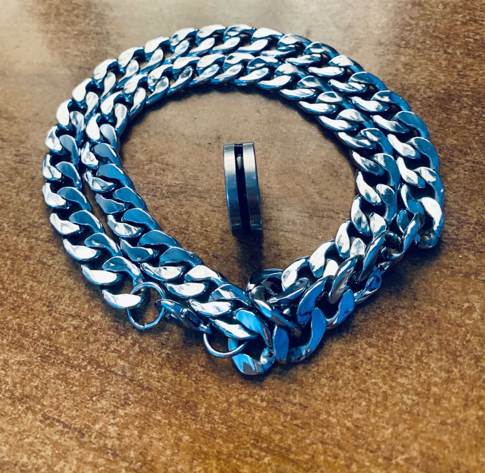Chaîne+bague🔥🔥(Acier Inoxydable)