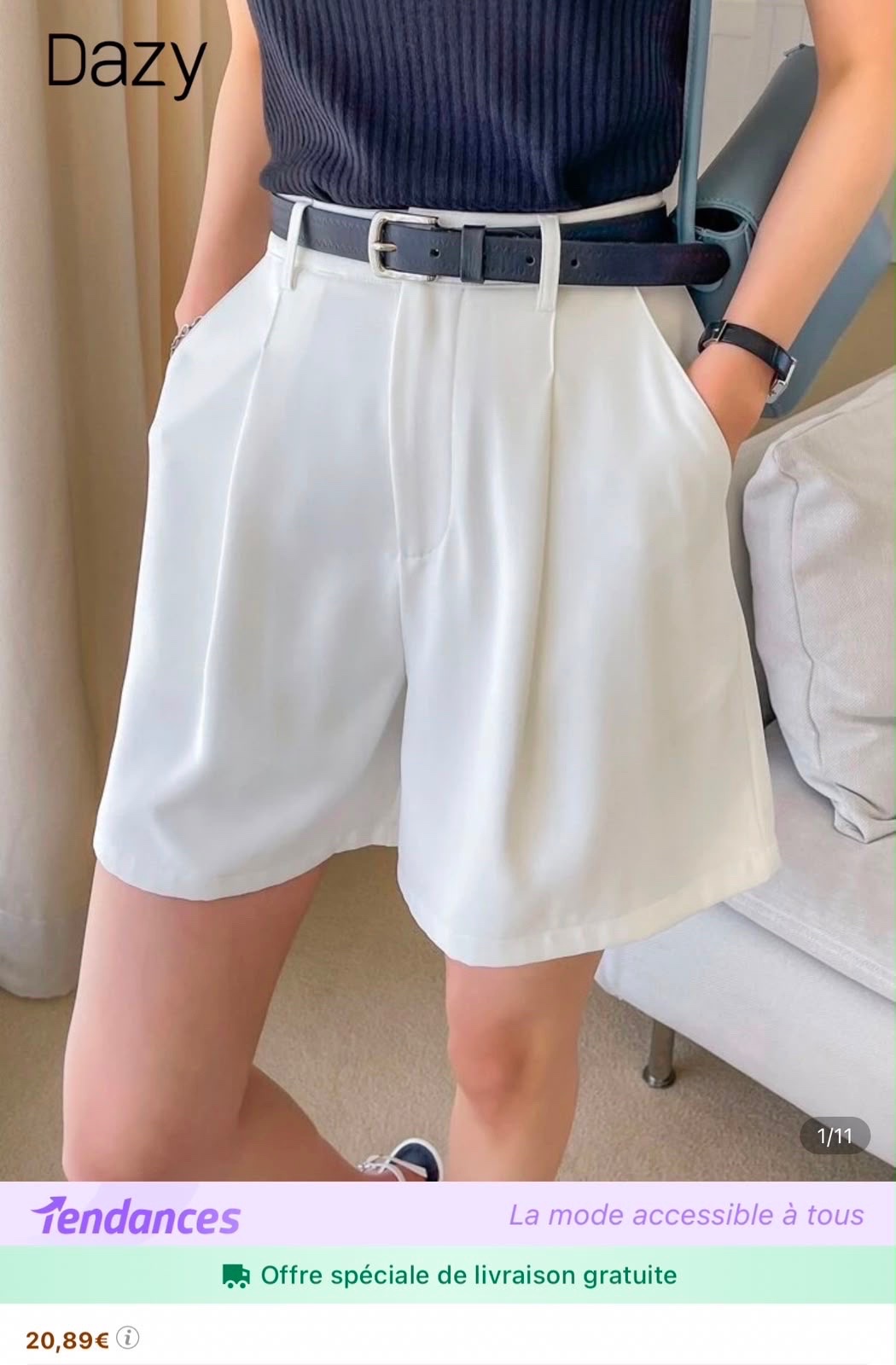 Short de shein (Dazy) Taille 