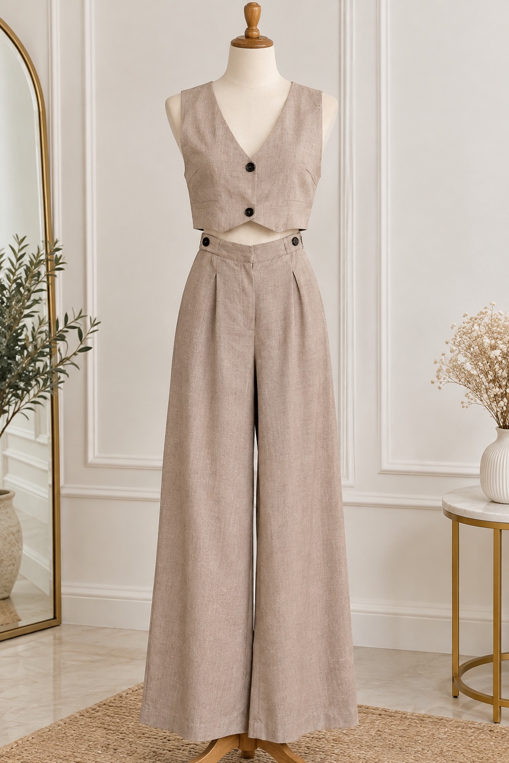 Set beige en kamraya khfif taille L 40 