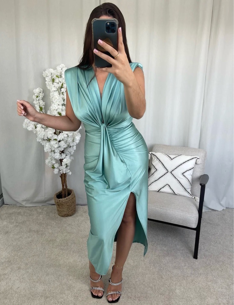 Robe vert d'eau porté une seul fois 