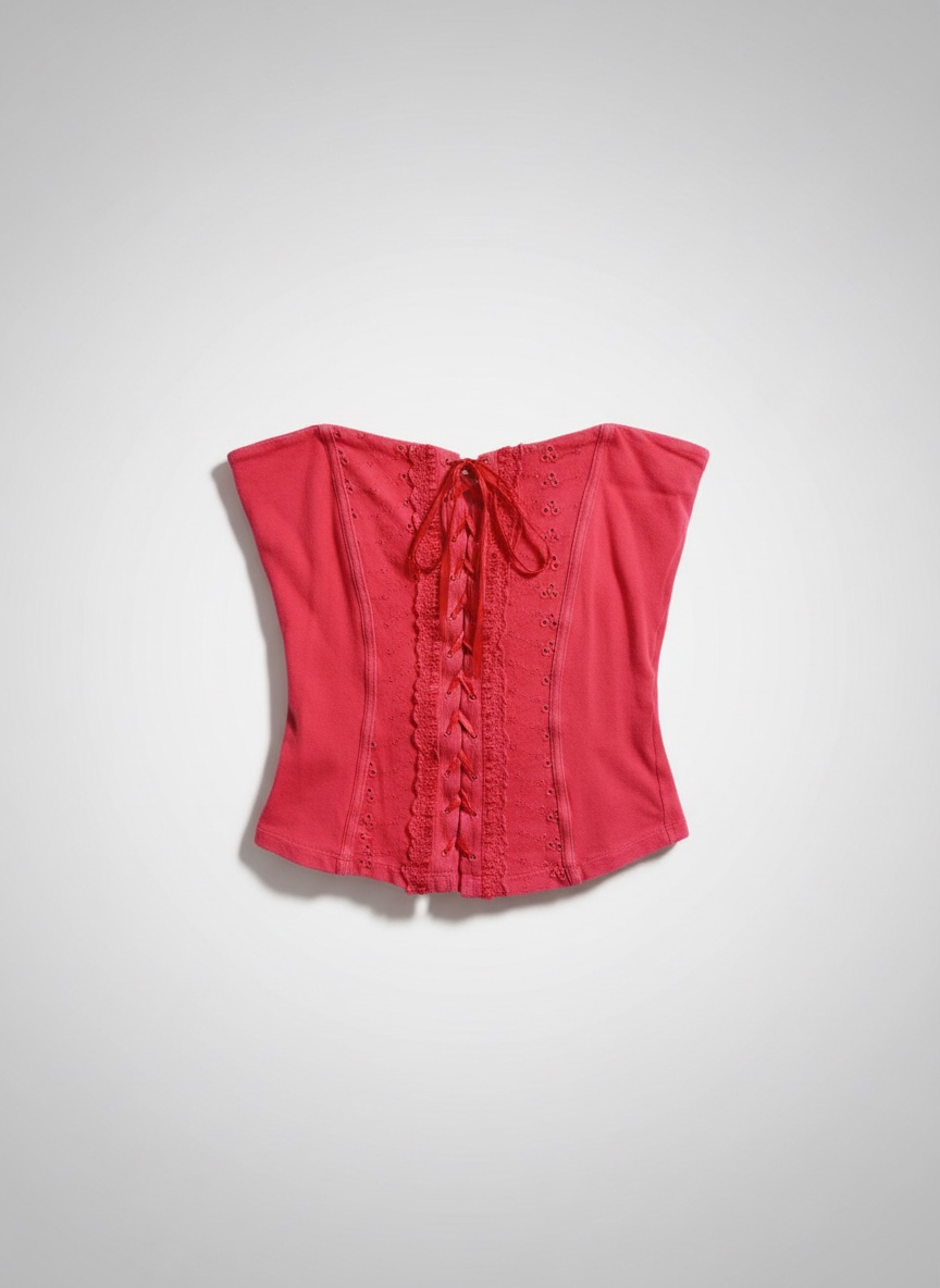 T shirt style bustier en rose tres girlie et cute 💕