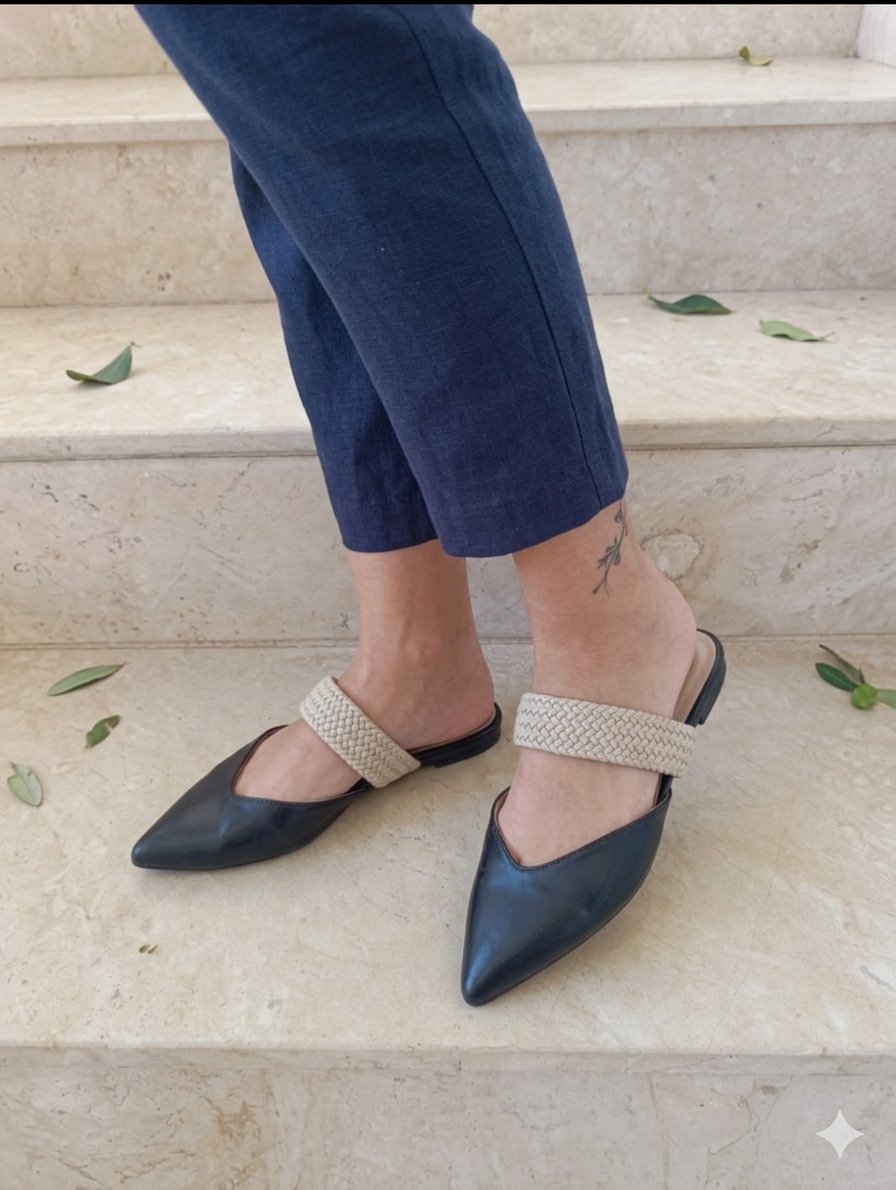 Mules fiona en vrai cuir 