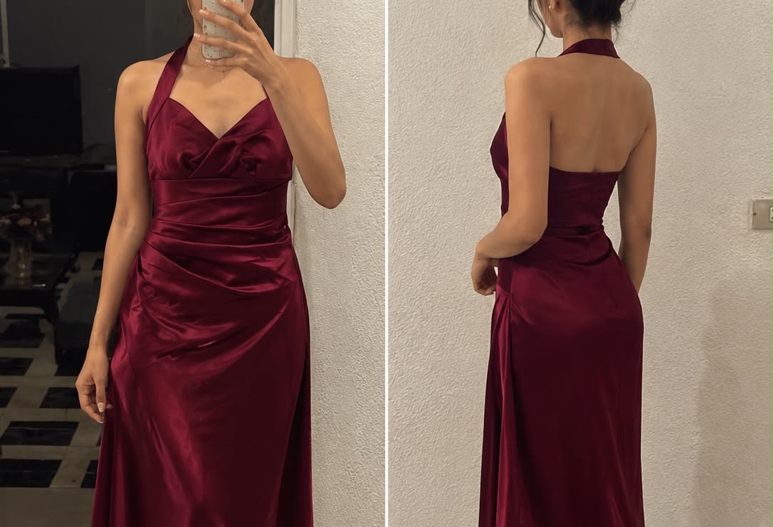 Robe satinée
