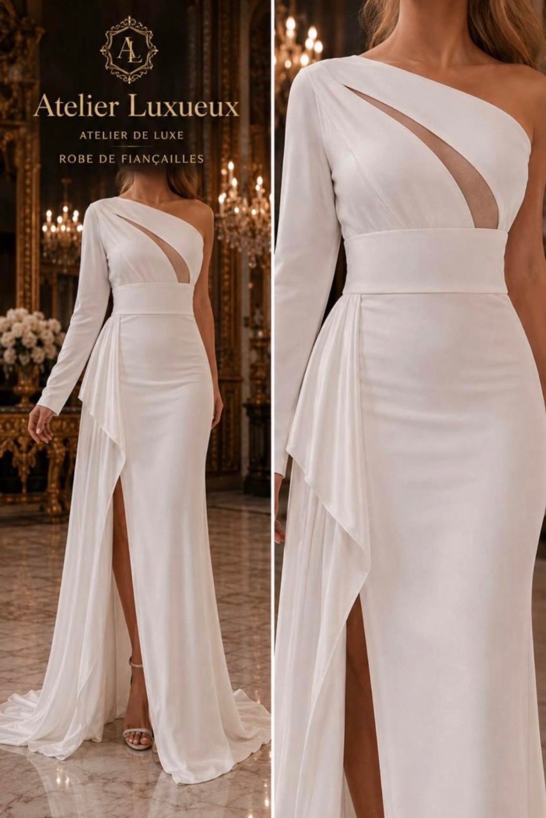 Robe blanche trés belle coupe 