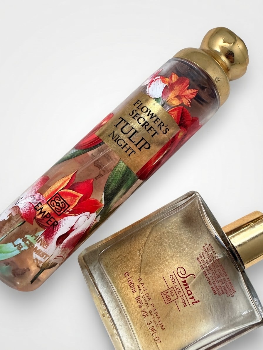 Lot brume florale tfatak flowers secret at parfum smart originale dupe baccart rouge