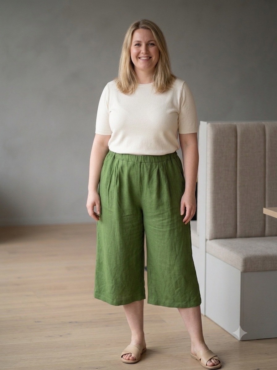 Pantalon court vert kamraya