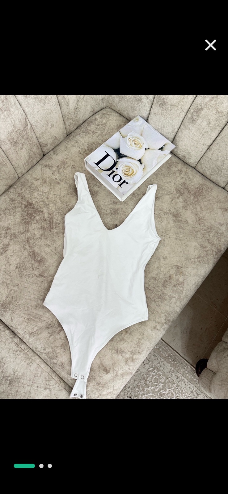 Pull col v blanc
