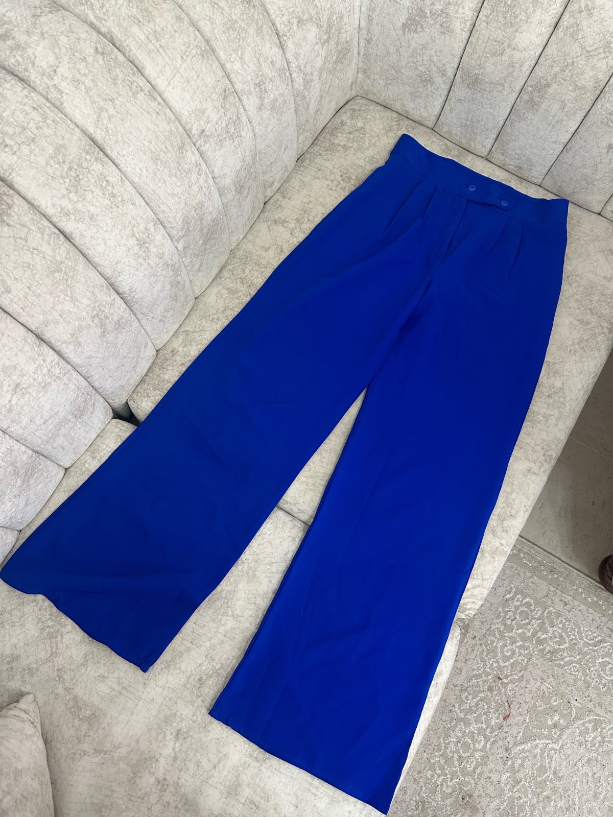 Pantalon bleu roi large