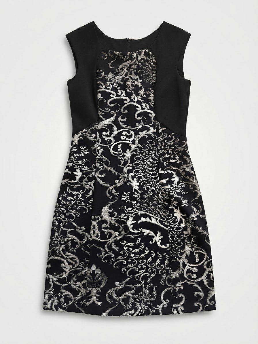Robe noire et grise